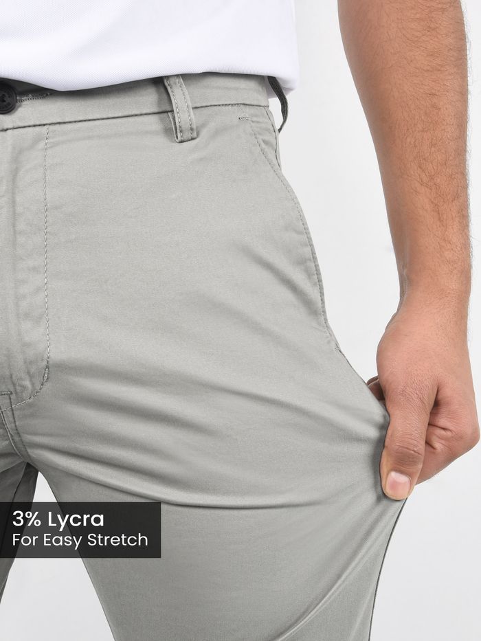 Space Grey Slim-Fit Trousers